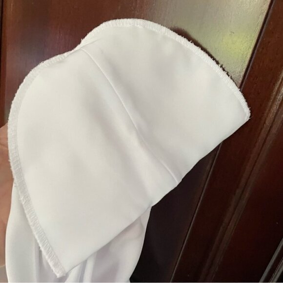 VINTAGE 1980s white polyester Sears blouse size 16 - Picture 12 of 12